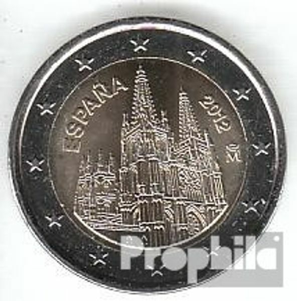 Espagne 2012 brillant universel (BU) 2012 2 euro cathédrale de Burgos