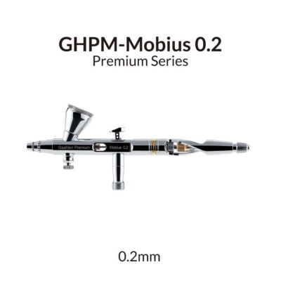 GAAHLERI PREMIUM SERIES - MOBIUS DOUBLE ACTION GRAVITY FEED AIRBRUSH (0,2 MM)