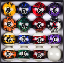 Regulation 2-1/4" Billiard Balls Set - 16 Pool Balls  Accessories