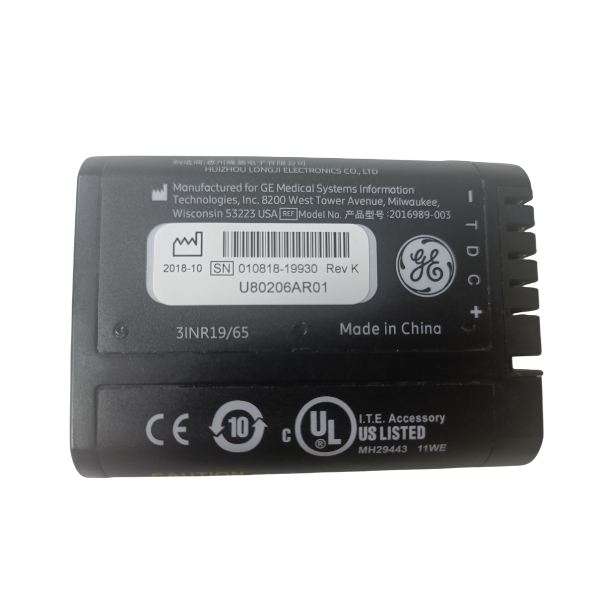 Genuine 2016989-003 2016989-002 2016989 Battery for GE Healthcare  042219-01507