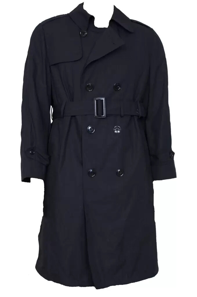 GI Army/Navy Black All Weather Coat Army Trench Coat With