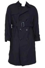 GI Army/Navy Black All Weather Coat Army Trench Coat With Removable Liner Beauti