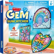 Klever Kits 4-Pack Window Art Suncatcher Kit for Kids 6+