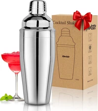 Cocktail Shaker 25oz Martini Shaker Drink Shaker Bar tools with Built-In Straine