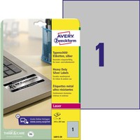 Avery Zweckform Typenschild-Etiketten, 210 X 297 Mm, Silber 1 Bis 20X Spare 21%