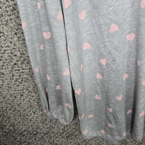 Lane Bryant Sweatshirt Womens Plus 14/16 Gray Pink Hearts Hooded Hoodie Casual - Picture 3 of 7