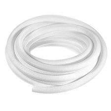 3/4 Inch x 50 Ft Split Wire Loom Tubing , Guard Convoluted Flex, White