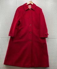 Vintage Pendleton Wool Coat Womens Size 8 Long Red 70s Overcoat Usa 22.5x37