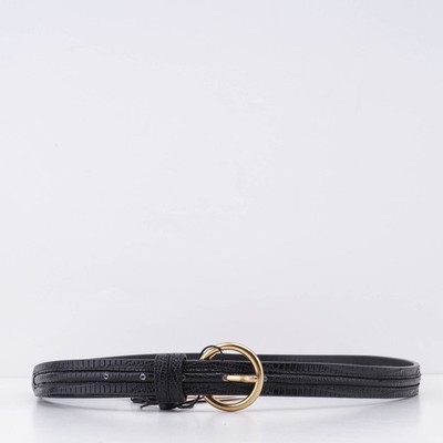 Sandro Paris Women's Belt Cow Leather Black Size 3 L SFACE00191