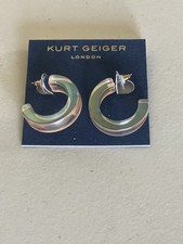 KURT GEIGER LONDON LUCITE HOOP EARRINGS IN IR...