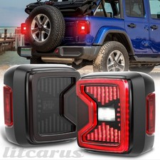 For Jeep Wrangler Jl 2018-2024 Led Tail Lights Running Reverse Brake Lamp Smoked