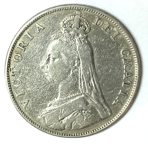 1889 Great Britain Silver Double Florin KM# 763