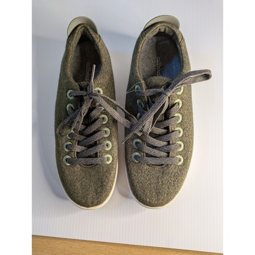 Allbirds Wool Pipers Olive Green Merino Wool Low Top Sneakers Womens 8