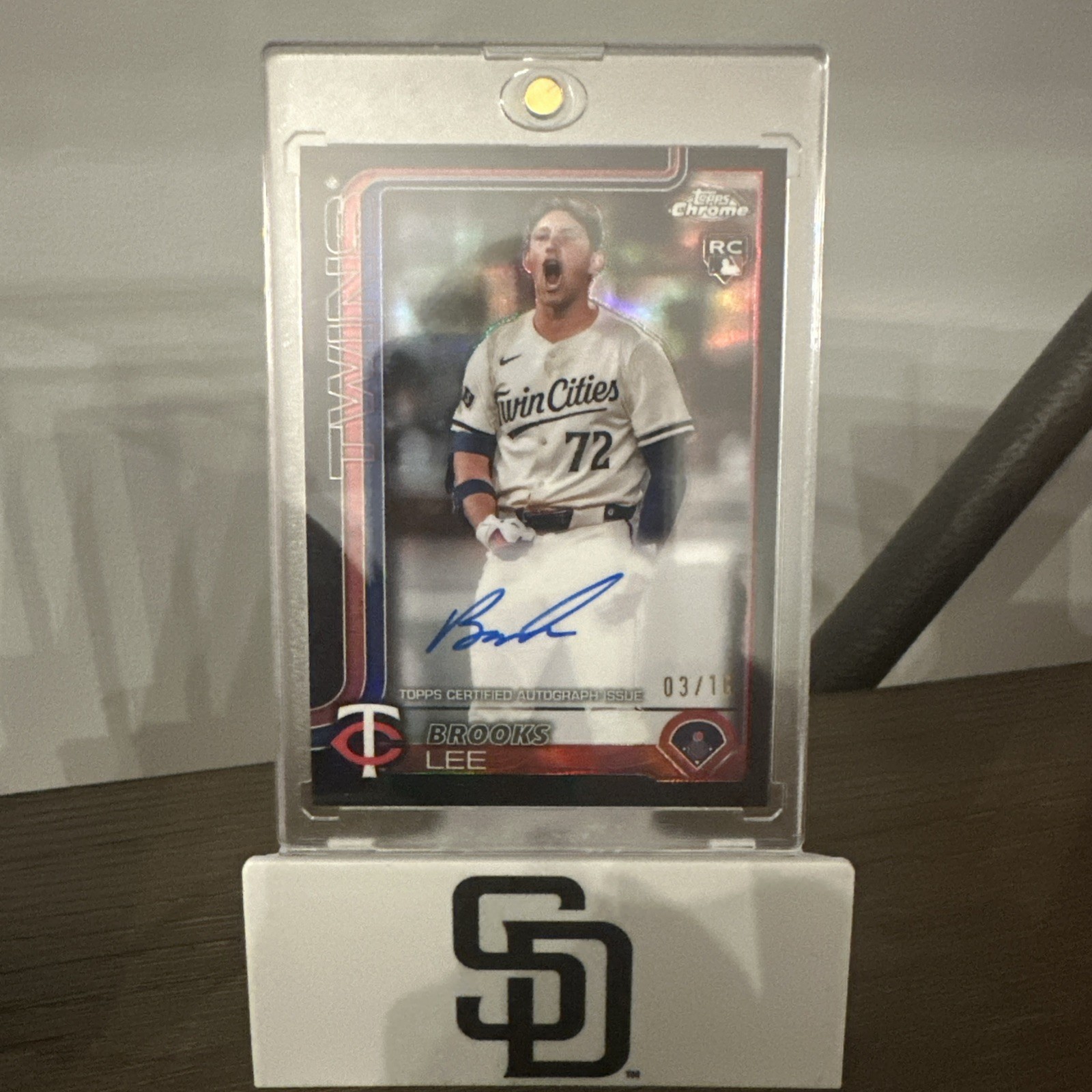 2025 Topps Chrome - Rookie Autographs Brooks Lee #RA-BL Black Refractor /10 RC