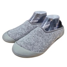 Mahabis Classic Larvik Grey Felt Wool Slippers EU 40 With Detachable Sole