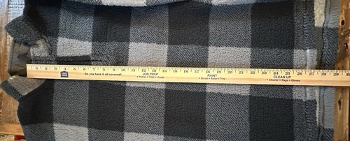 WRANGLER MENS 1/4 ZIP FLEECE JACKET SHIRT Gray-Black Buffalo Plaid Sz L NWT - Picture 14 of 14
