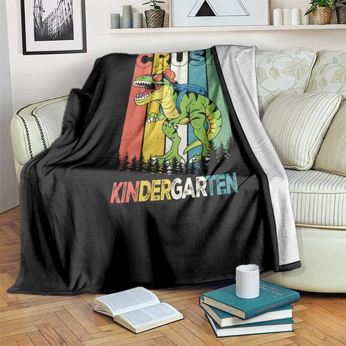 Funny Dinosaur Im Ready To Crush Kindergarten Gift Throw Blanket TS12 - Picture 4 of 10