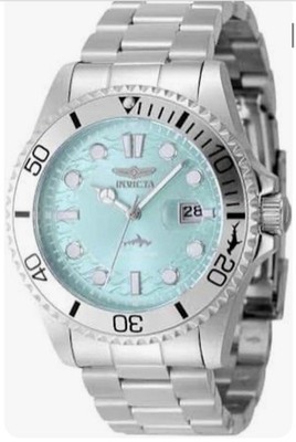 Invicta 44715 43mm Pro Diver Watch, Aqua Blue Dial, Date, 100m Water-Resistant