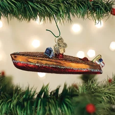 Old World Christmas - Classic Wooden Boat - 46087