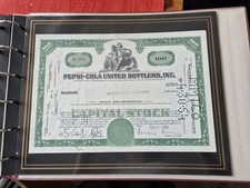 Historische Wertpapiere Pepsi Cola United Bottlers Inc. von 1964 (entwertet)