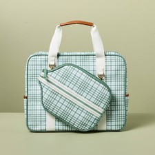 Plaid Pickleball Bag & Paddle Cover Set Green/Blue - Hearth & Hand