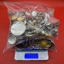 Jewelry Lot 2.38 lbs Mixed Costume Jewelry Untested Possibly Silver