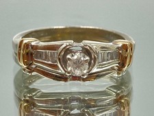 Lady's Diamond Wedding Set 9 Diamonds .18 Carat T.W. 10K 2 Tone Gold EL1091330 