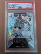 2022 Panini Rookies & Stars - Crusade-Signature Breece Hall /99 PSA 10 Pop 5