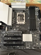 MSI Pro B860M-A WiFi Motherboard, mATX LGA 1851-12 DRPS, DDR5 (broken ish)
