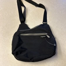 Grey Baggallini Cohort Crossbody Purse Bag RFID Anti-Theft EUC