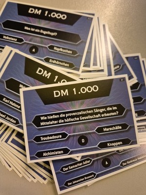 Who Wants to Be a Millionaire 2000 Spare Parts: Question Card 1000DM