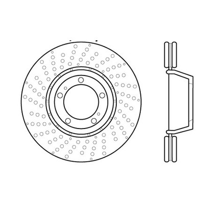 Centric 128.37072 Centric Premium Oe Style Drilled Brake Rotor