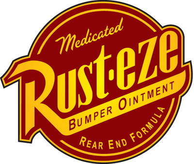 Rust-eze sticker  pixar cars weatherproof bumper vinyl decal