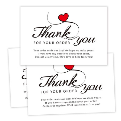 #ad 50 PCS Thank You for Your Order Cards Customer Postcards Purchase Inserts $8.48