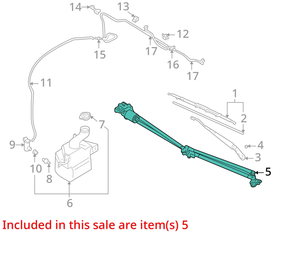 Мотор стеклоочистителя ветрового стекла купе подходит для 03–05 SEBRING 29579657 - Изображение 3 из 4