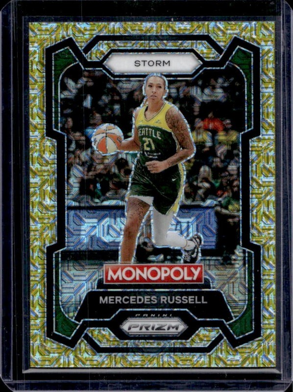 2024 Panini Prizm Monopoly WNBA Mercedes Russell Gold Millionaire Shimmer #/500