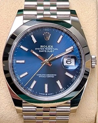 NEW 2026 Rolex Datejust 126300 Blue Dial Smooth Jubilee 41mm  Full set