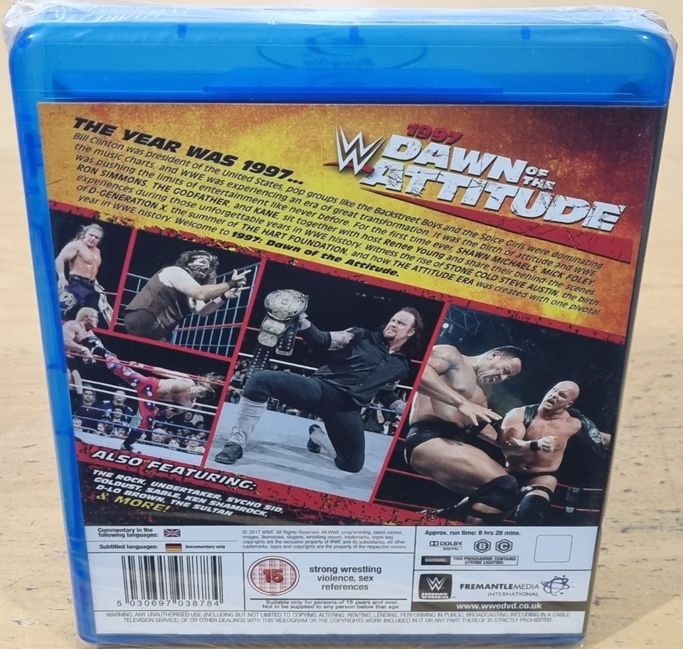 WWE Dawn Of The Attitude 1997 Blu-Ray PAL 2 Disc Set New & Sealed Wrestling - Image 2 of 2