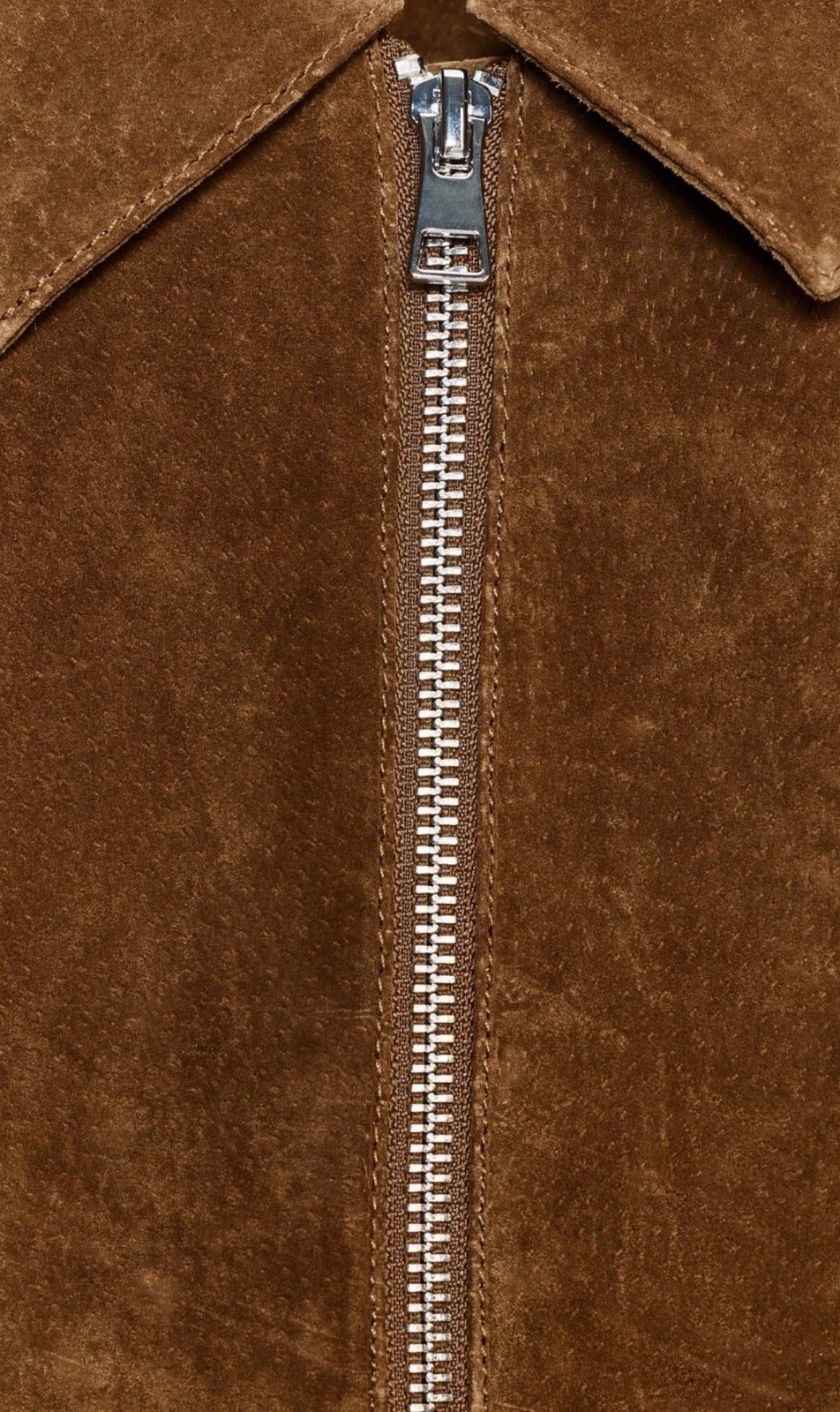 ZARA Whisky 100% Leather Suede Jacket Size XL 8073/255  thumbnail 4