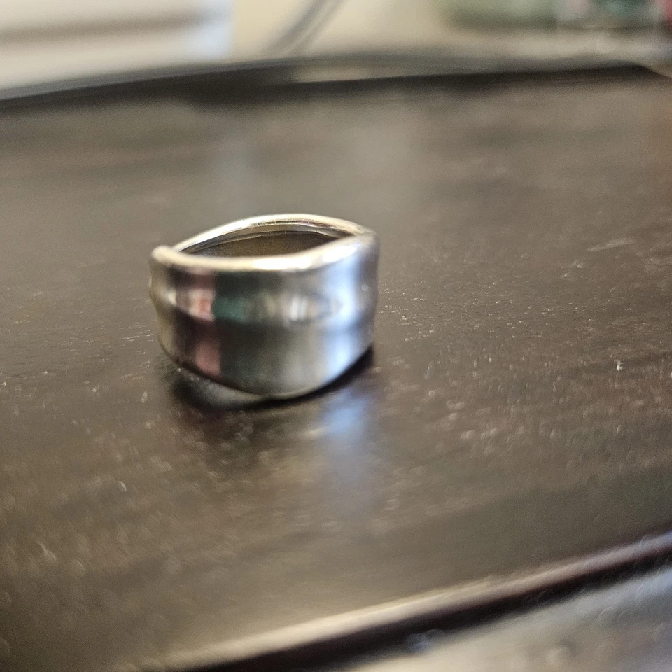 Vintage Tiffany & Co Sterling Silver Nature Rolled Leaf Wide Band Ring Sz 5 - Image 4 of 4