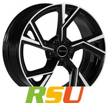 Avus Racing AF20 black polished 8x18" ET40 LK5 112 ML 66.6 Alufelgen 18 Zoll