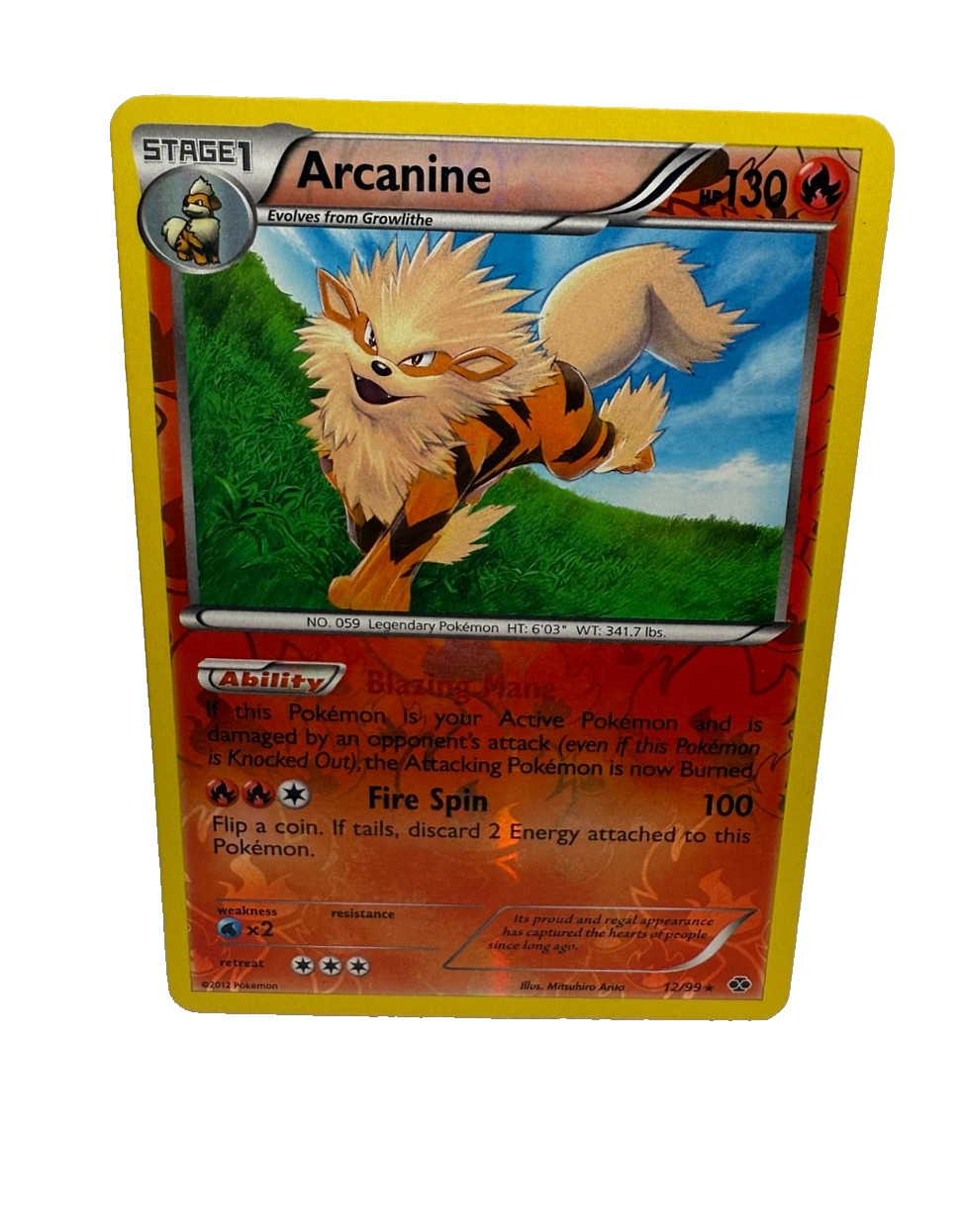 Arcanine 12/99 Rare Next Destinies Reverse Holo Pokemon Card Pokemon TCG