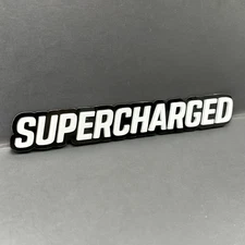 1PC SUPERCHARGER Emblem – Custom 3D Acrylic Multicolor Car Fender Sticker