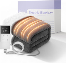 Heizdecke mit Abschaltautomatik & 9-Fach Wärmezonen 160x120 cm, 1-9h Timer mit M