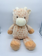 Kellytoy Giraffe Baby Plush Rattle Tan Stuffed Animal Toy Spots 17"