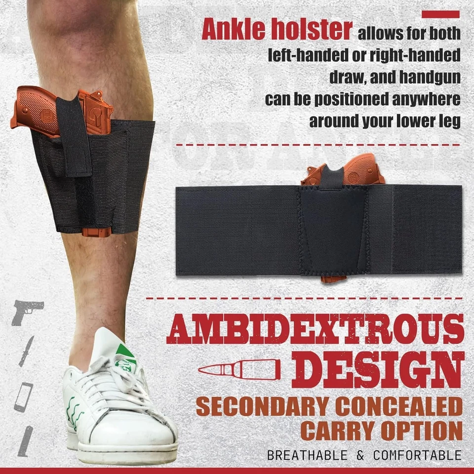Bundle of Belly Band + Ankle Holster, Concealed Carry with Magazine Pocket/Po... - Image 4 of 4