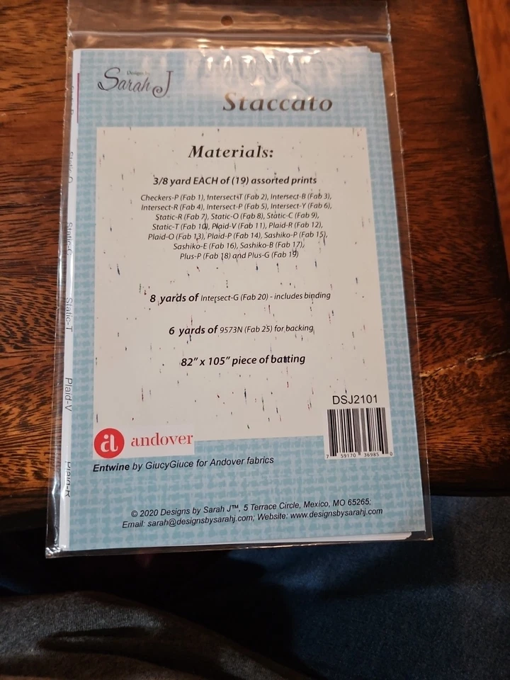 Andover Staccato Quilt Pattern - Image 2 of 2