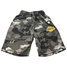 NBA Los Angeles Lakers Camo Basketball Shorts Kids Size M 10-12 Basketball