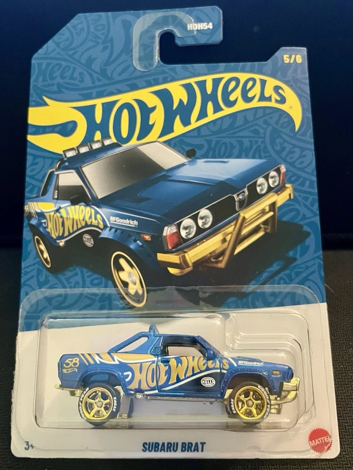 Rueda y neumático Hot Wheels 58 aniversario Subaru Brat PERSONALIZADOS pilotos reales Foto 3 de 4