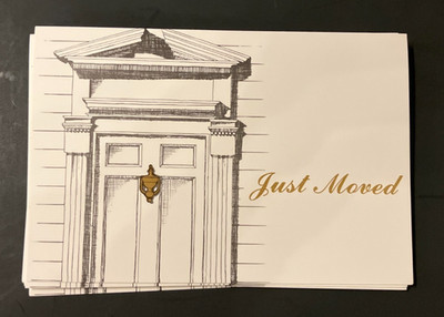 (10) Just Moved announcements in original box with Envelopes